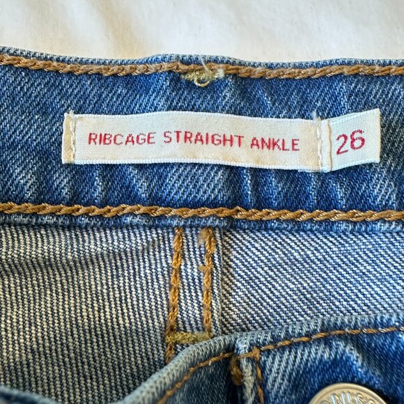 LEVI’S Ribcage Straight Ankle Jeans - Size 26 - Picture 11 of 13